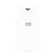 Wit T-shirt en Polo Versace , White , Dames