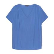 Viscose Blouse Fiorella Rubino , Blue , Dames