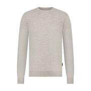 Crew-Neck Pullover in Moderne Stijl State of Art , Beige , Heren