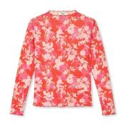 Vurig Rode Minnie Blouse met Lange Mouwen Mads Nørgaard , Red , Dames