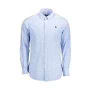 Lichtblauw katoenen overhemd voor mannen U.s. Polo Assn. , Blue , Here...