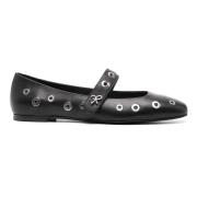 Zwarte Nappa Ballet Flats Roberto Festa , Black , Dames