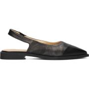 Elegante Zwarte Leren Slingbacks Copenhagen Studios , Black , Dames