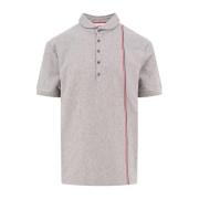 Iconische Gestreepte Katoenen Poloshirt Thom Browne , Gray , Heren