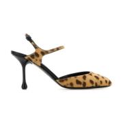 Luipaardprint Slingback Hakken Jimmy Choo , Brown , Dames