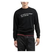 Regular Fit Katoenen Sweatshirt met Voorkant Print Replay , Black , He...