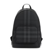 Houtskoolrugzak voor stijlvolle avonturen Burberry , Black , Heren