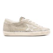 Glitter Star Suede Klassieke Sneakers Golden Goose , Beige , Dames