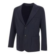 Blauwe Herenblazer met Piekrevers Paolo Pecora , Blue , Heren