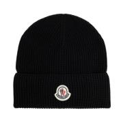 Zwarte Logopatch Randmuts Moncler , Black , Heren