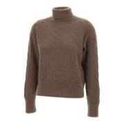 Wol Mohair Sweater Duif Grijs Filippo De Laurentiis , Brown , Dames