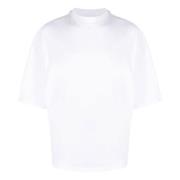 Casual Katoenen T-shirt Jil Sander , White , Heren