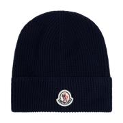 Katoenen muts met logopatch Moncler , Blue , Heren