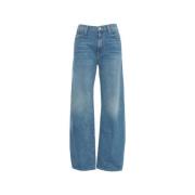 Blauwe Wide Leg Jeans The Dodger Mother , Blue , Dames