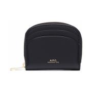 Vrouw Demi-Lune Mini Compacte Portemonnee A.p.c. , Black , Dames