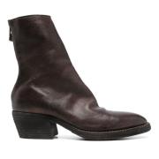 Western Stijl Leren Laarzen Guidi , Brown , Heren