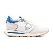 Witte en Blauwe Rubberen Sneaker Philippe Model , Multicolor , Heren