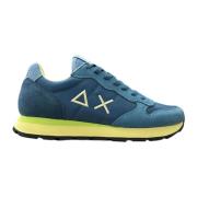 Multicolor Sneaker Tom Nylon Logo Geborduurd Sun68 , Blue , Heren