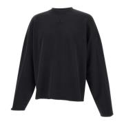 Zwarte Katoenen Sweatshirt met Geborduurd Logo 44 Label Group , Black ...