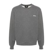 Logo Flocked Sweatshirt A.p.c. , Gray , Heren