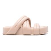 Gewatteerde Sandalen AGL , Beige , Dames