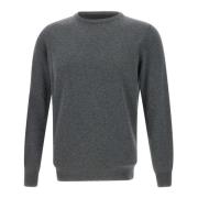 Kasjmier Crew Neck Sweater Grijs Kangra , Gray , Heren