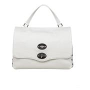 Melkwitte Leren Schoudertas Zanellato , White , Dames