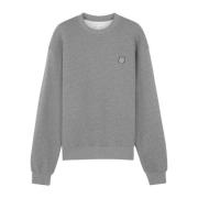 Geborduurde Foxy Patch Katoenen Sweatshirt Maison Kitsuné , Gray , Her...