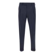 Blauwe Rebel Broek, Stretch Wolmix PT Torino , Blue , Heren