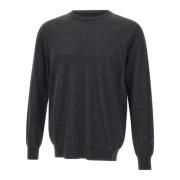 Merino Wol Crew Neck Sweater Kangra , Gray , Heren