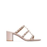 Poederroze Rockstud Kooi Sandalen Valentino Garavani , Pink , Dames