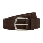 Gesneden Nubuck Riem Boggi Milano , Brown , Heren