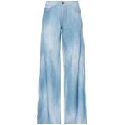 Wide Jeans Ermanno Scervino , Blue , Dames