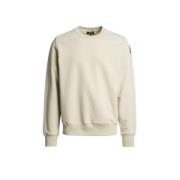 Zachte Katoenen Ronde Hals Sweater Parajumpers , Beige , Heren