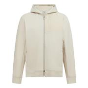 B Tech Full-Zip Hoodie in katoenmix Scuba Boggi Milano , Beige , Heren