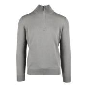 Luxe Merino Zijde Kasjmier Trui Kangra , Gray , Heren