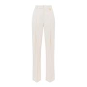 Crepe broek met gouden charme detail Elisabetta Franchi , Yellow , Dam...