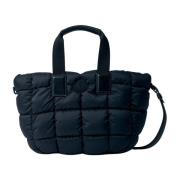 Waterafstotende Tote Tas met Leren Accenten Moncler , Black , Dames