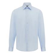 Regular Fit Overhemd van Katoenen Twill Boggi Milano , Blue , Heren