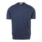 Blauw Katoenen T-shirt Regular Fit Paolo Pecora , Blue , Heren