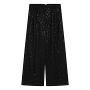 Wijde broek Rotate Birger Christensen , Black , Dames