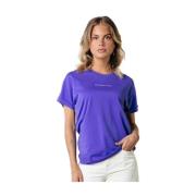 Uni Logo Boxy Tee Colourful Rebel , Purple , Dames