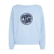 Sweater Print Stijlvolle Sweater Penn&Ink N.Y , Blue , Dames