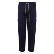 Cropped Cargo Broek Drole de Monsieur , Blue , Heren