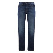 Slim Fit Jeans - Donkerblauw 7 For All Mankind , Blue , Heren