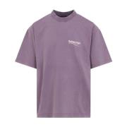 Paars Wit Rood T-Shirt Balenciaga , Purple , Heren