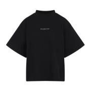 Cropped T-shirt Balenciaga , Black , Dames