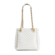 Parachute Schoudertas in Krijt Messing Bottega Veneta , White , Dames