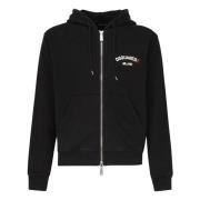 Zwarte Sweat Jacket voor Mannen Dsquared2 , Black , Heren