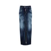 Denim Stretch Rok Dsquared2 , Blue , Dames